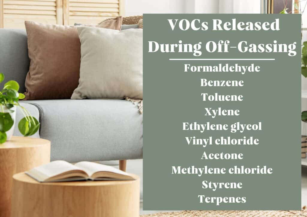list of VOCs released during off gassing