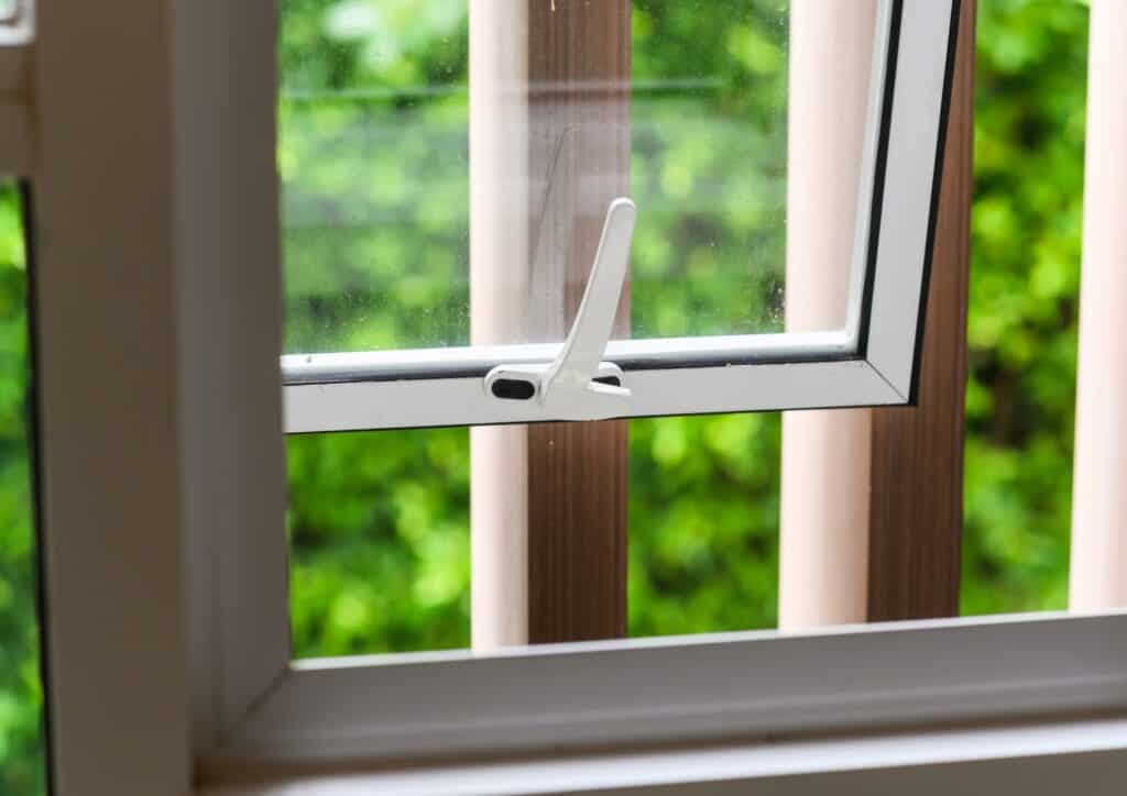 an open window for ventilation