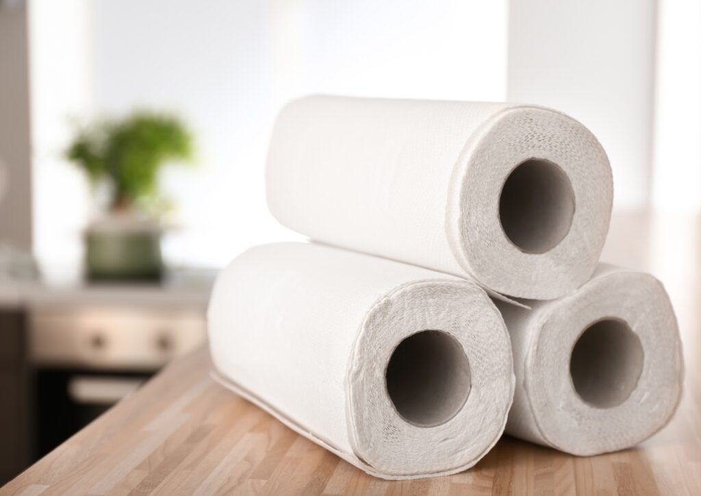 3 rolls of paper towels
