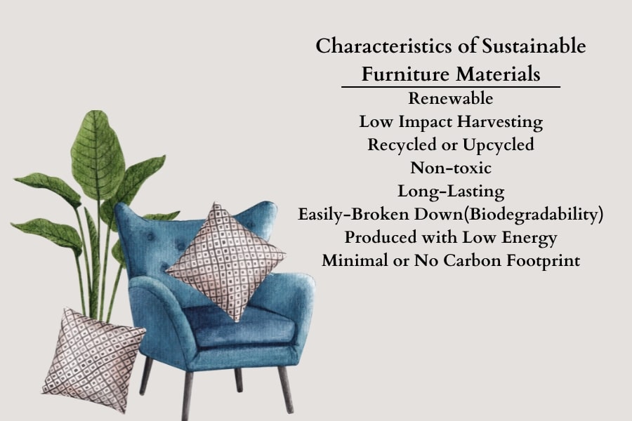 characteristics of sustainable furniture materials