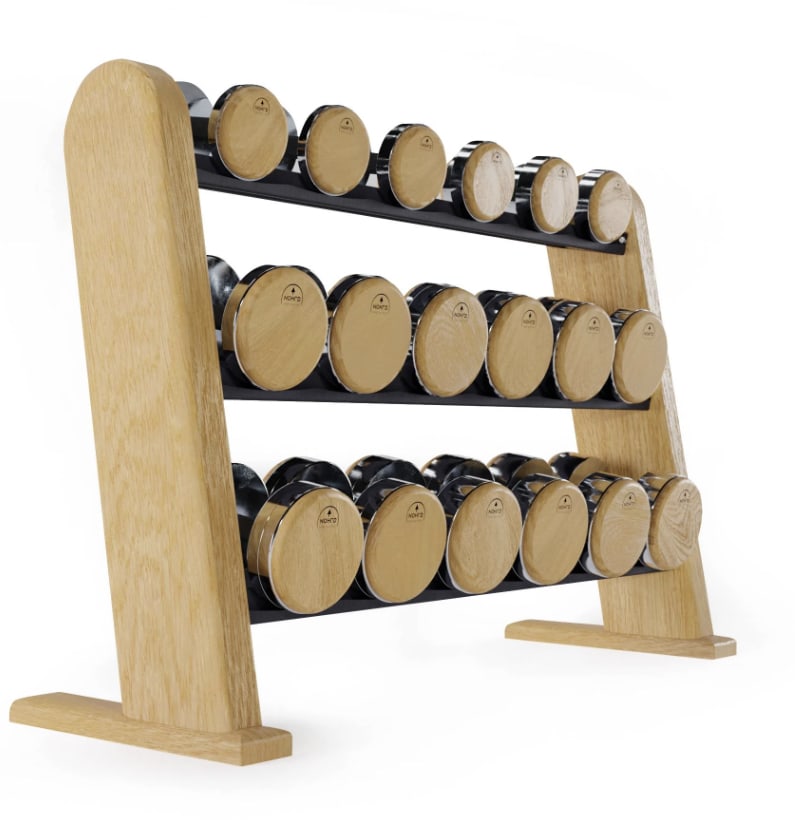 wood dumbbells set