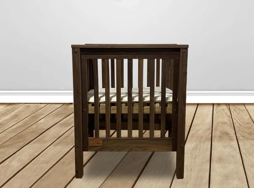 green cradle mini crib