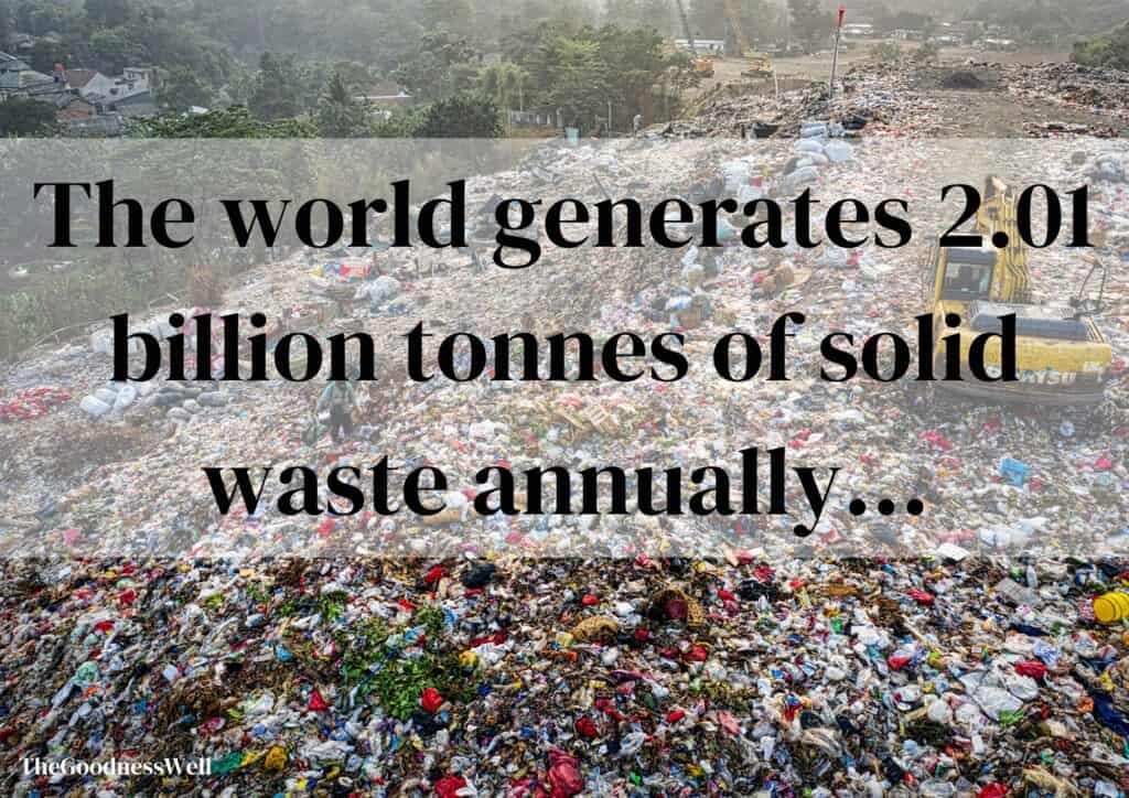 annual global waste statistic infographic 
