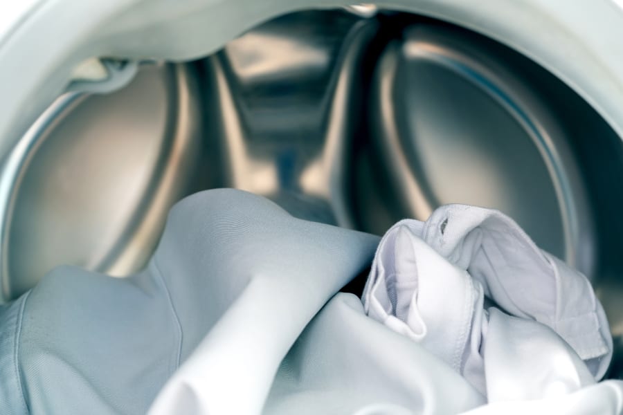 clothes inside dryer