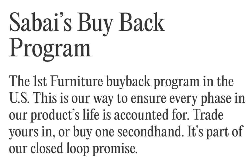 sabai buy back program description