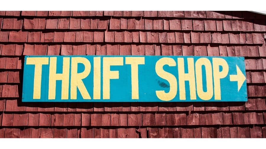 thrift shop sign