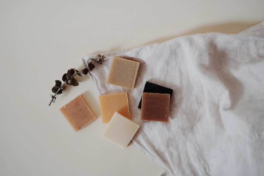 bars of homemade soaps