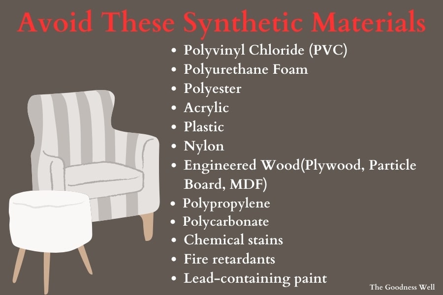 a list of synthetic fabrics to avoid