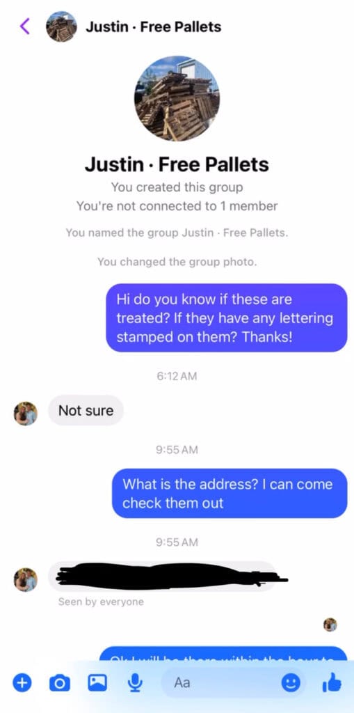 finding pallets on facebook marketplace