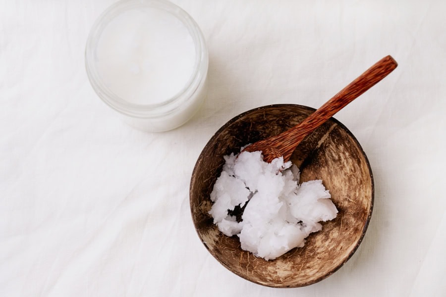 Coconut oil in a bowl