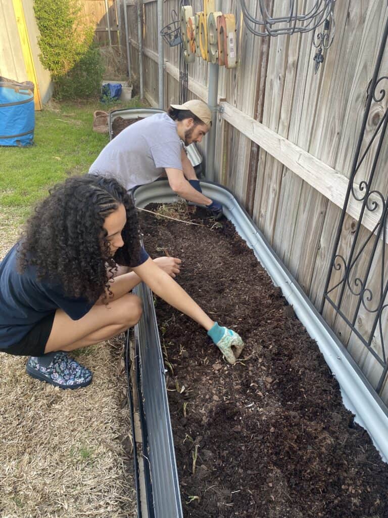 planting in our garden