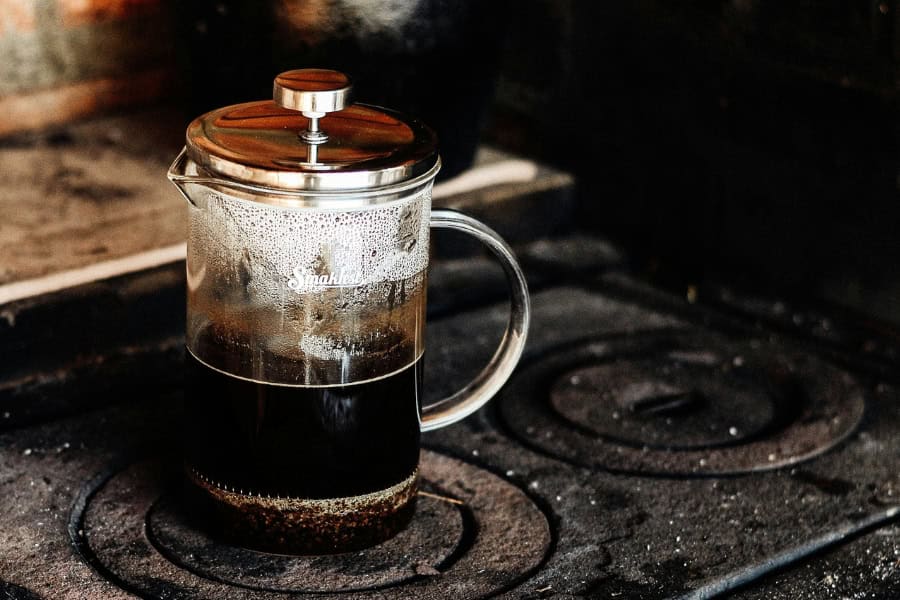 glass and stainless steel french press