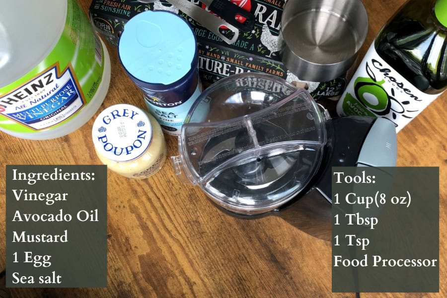 picture of ingredients and tools needed for the recipe