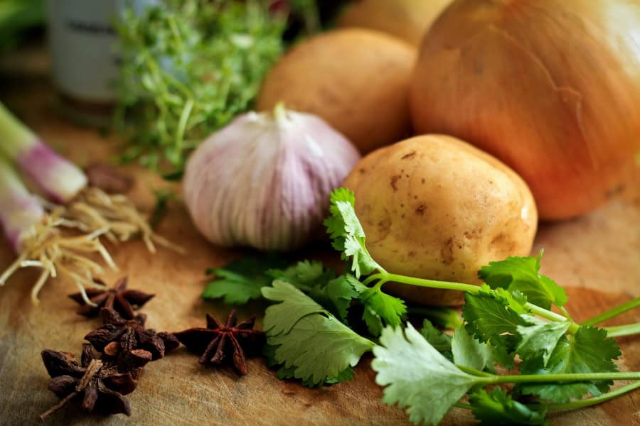 food ingredients on cutting board