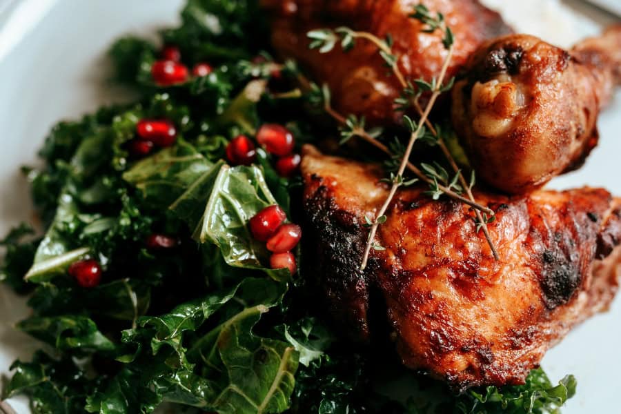 Grilled chicken and salad