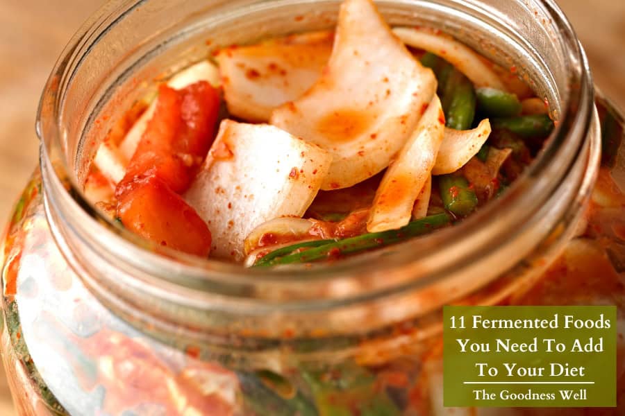 fermented kimchi in a jar