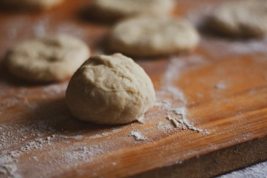 dough rolled into a ball