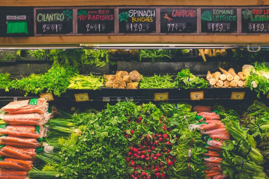 produce at the grocery store