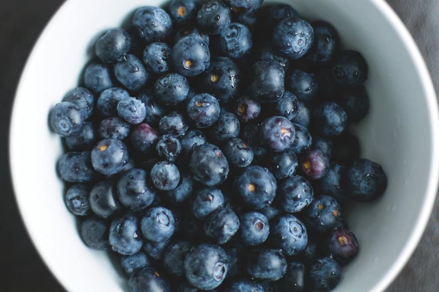 blueberries in a bowl