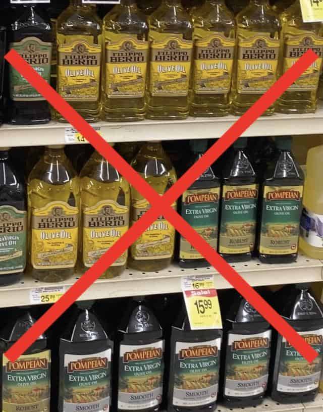 olive oil to avoid