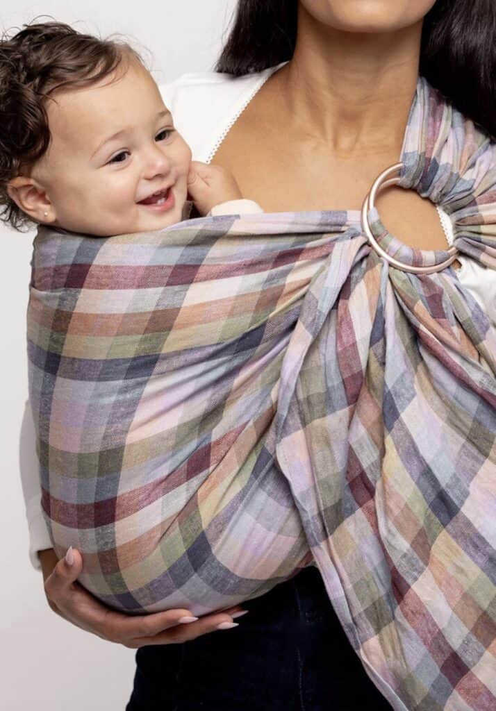 a baby in a baby carrier