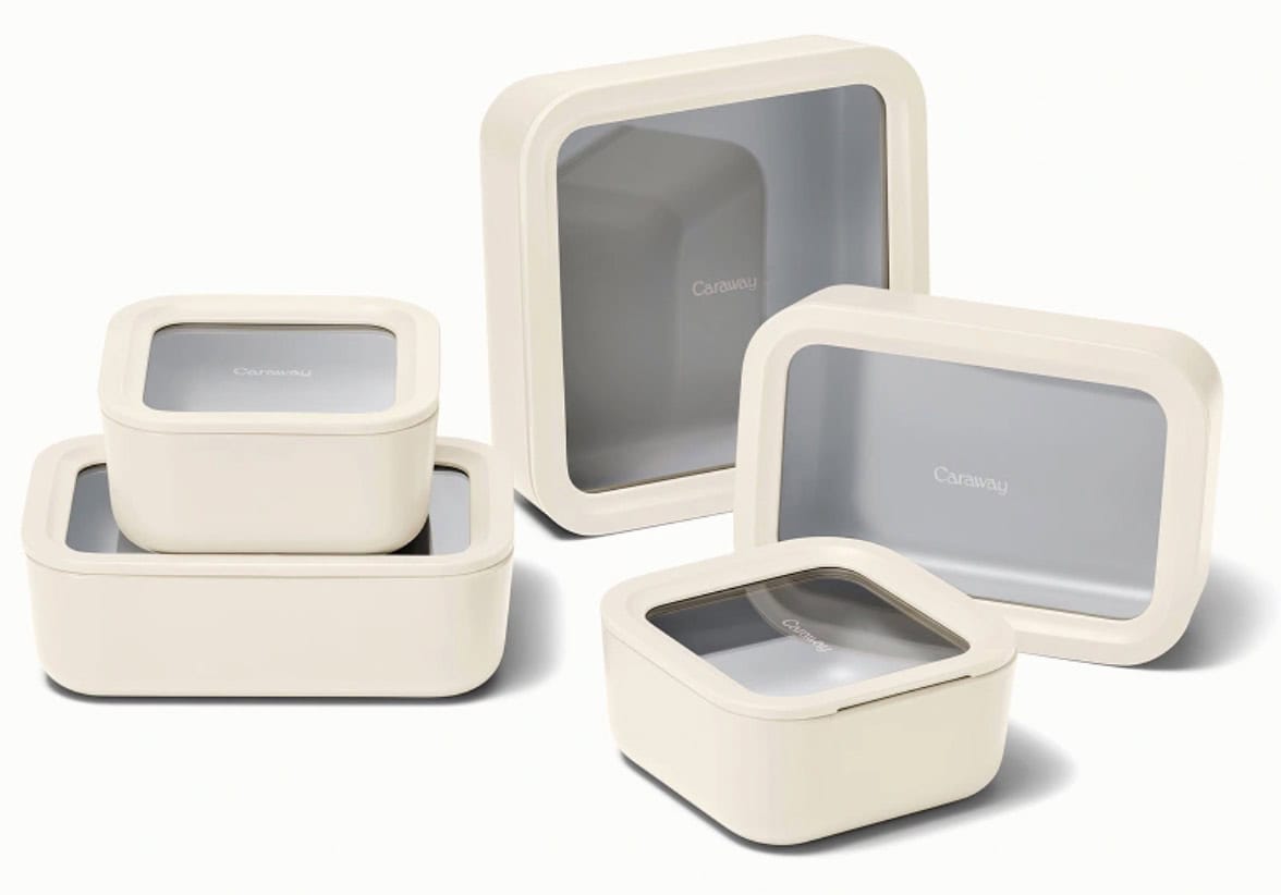 ceramic coated glass storage containers