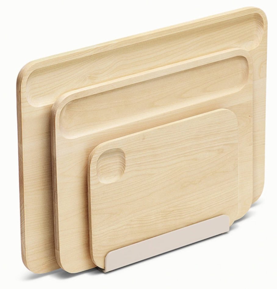 a set of wood cutting boards