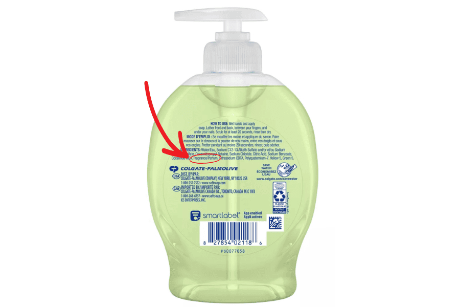 fragrance/parfum in hand soap
