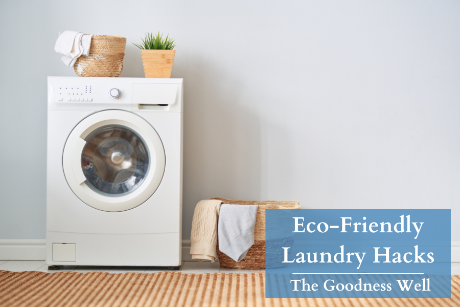 a washer with folded laundry next to it