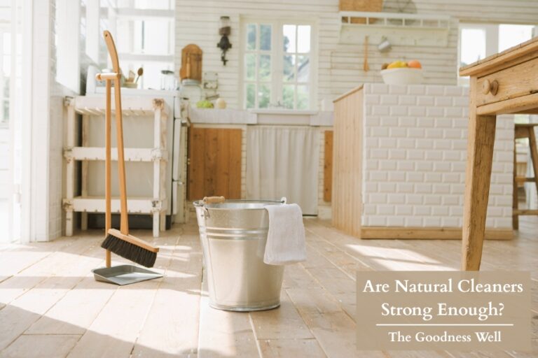 cleaning supplies in the kitchen