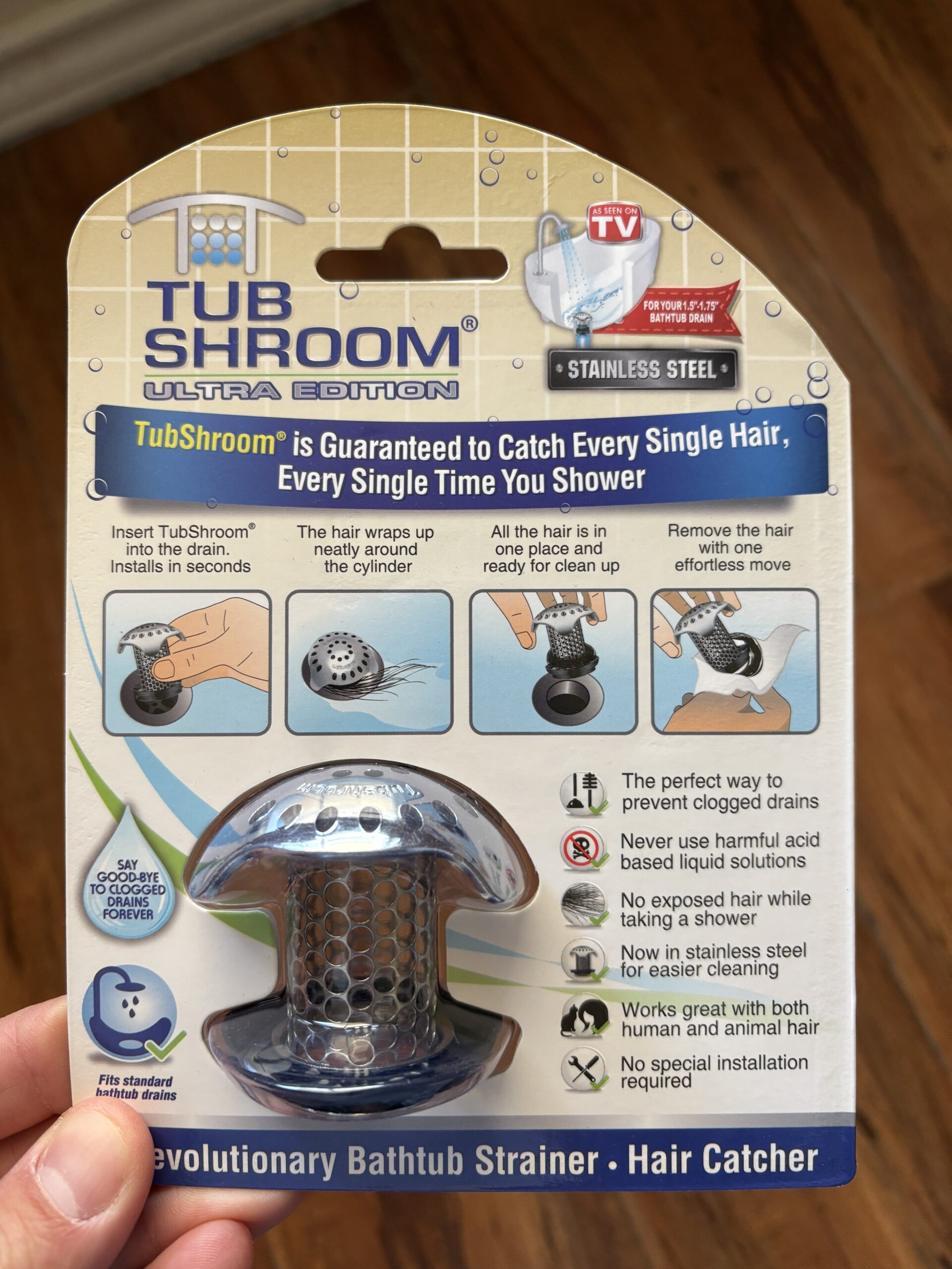 tub shroom device for bathtb