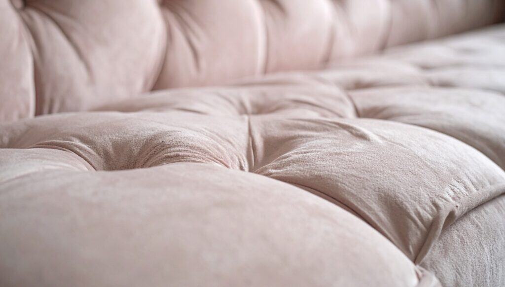a close up of a couch