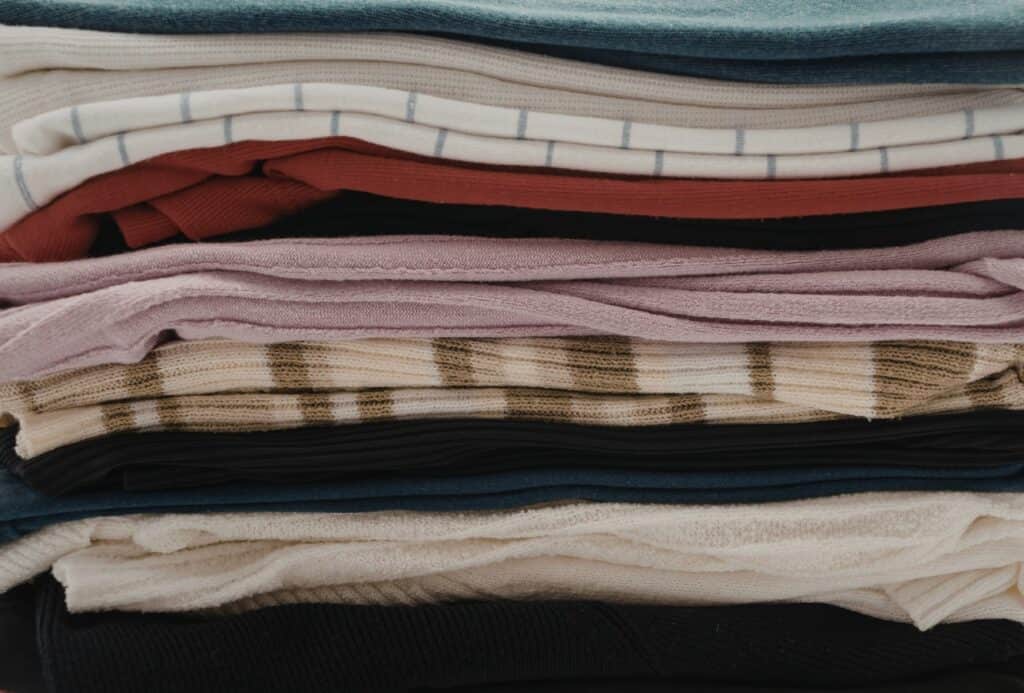 a stack of clothing