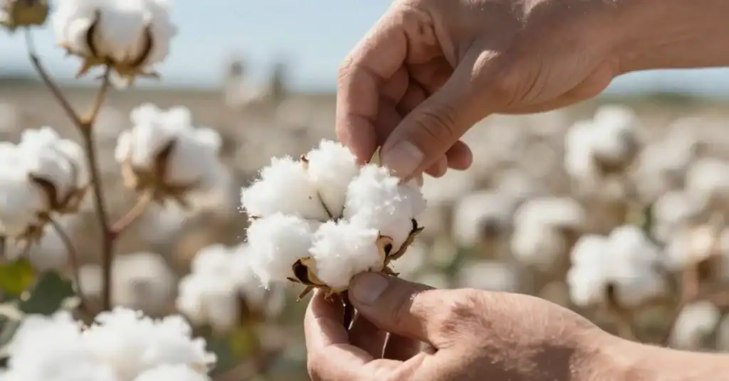 cotton field harvest