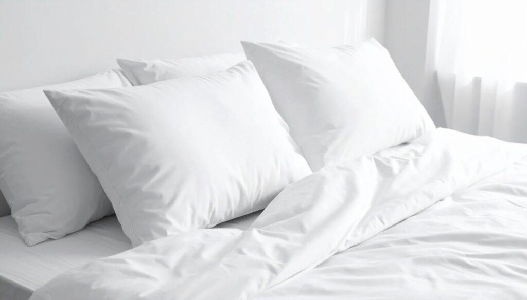 white bedding