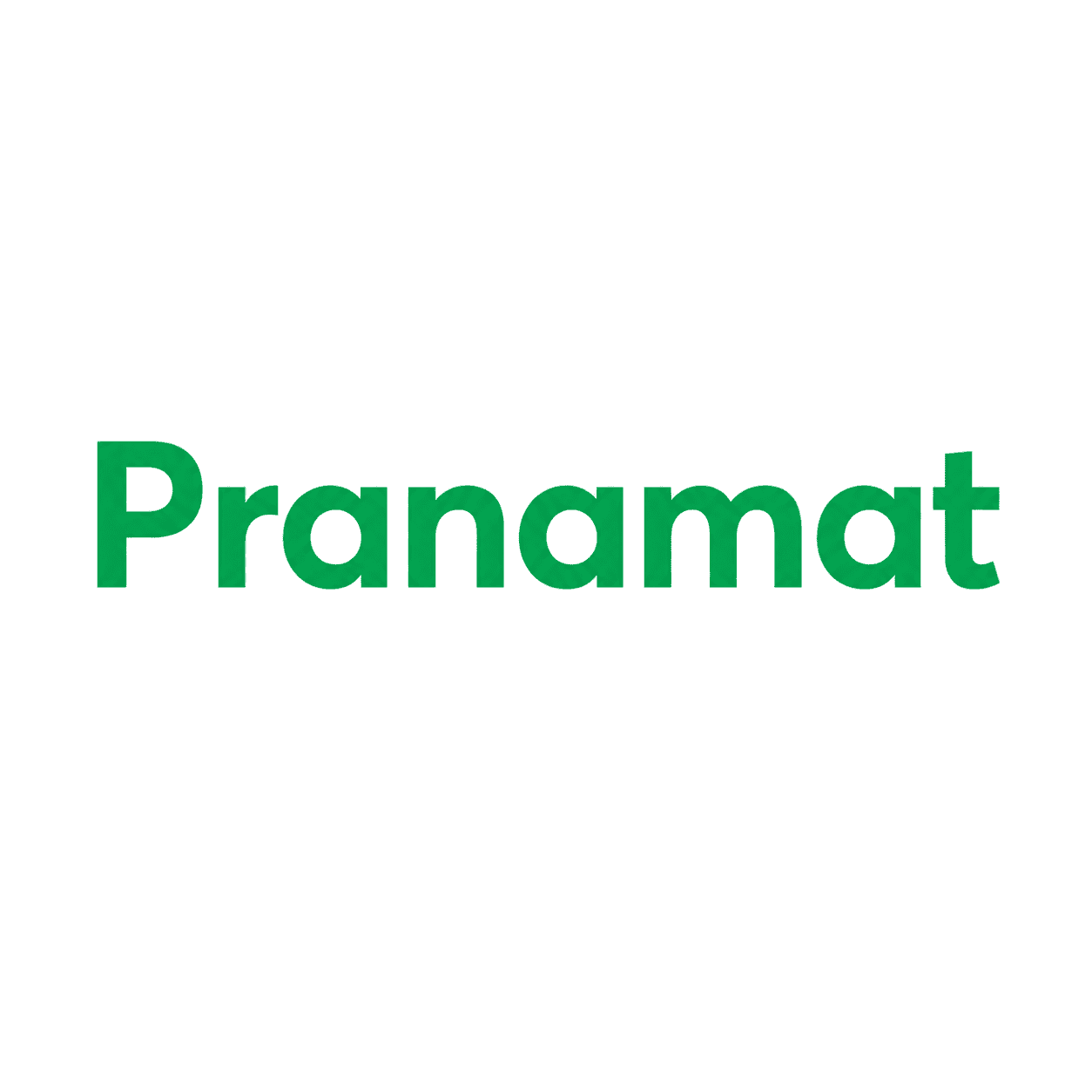Green Pranamat wordmark displayed on a white background.