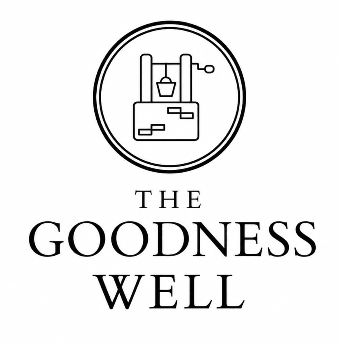 The Goodness Well logo featuring a minimalist well icon above the site name.