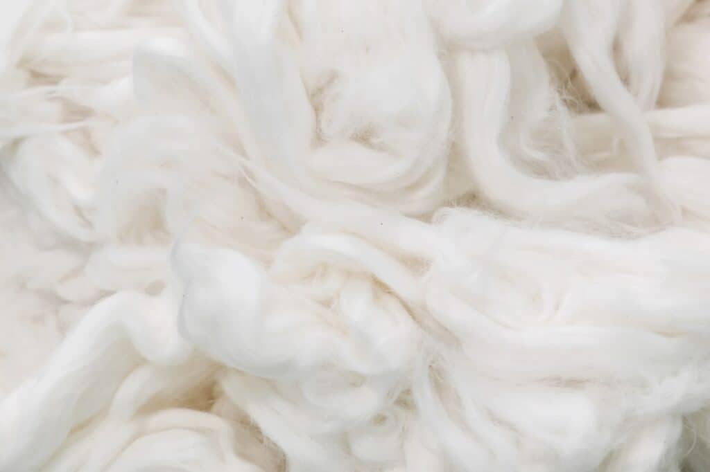 layers of organic cotton material