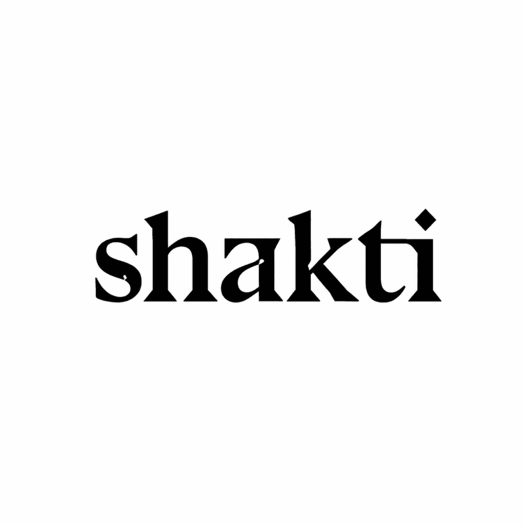 Black Shakti logo displayed on a clean white background.