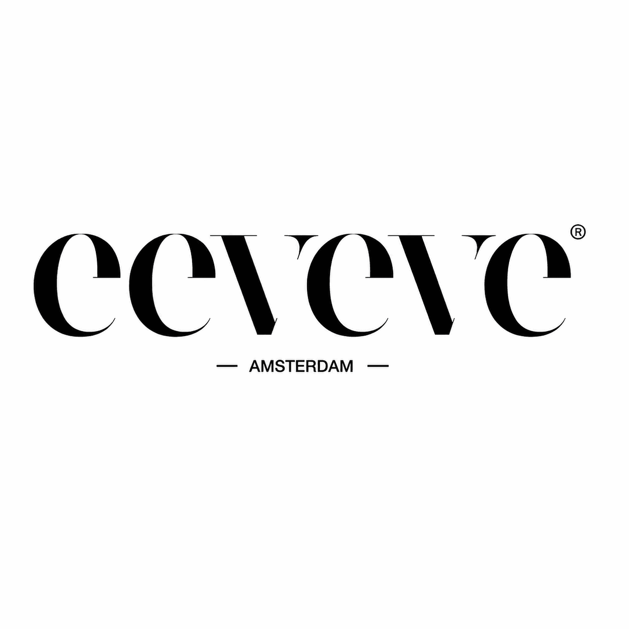 Eeveve Amsterdam black wordmark logo on a white background.