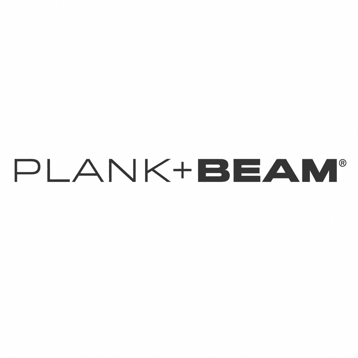 Plank+Beam logo on a white background.