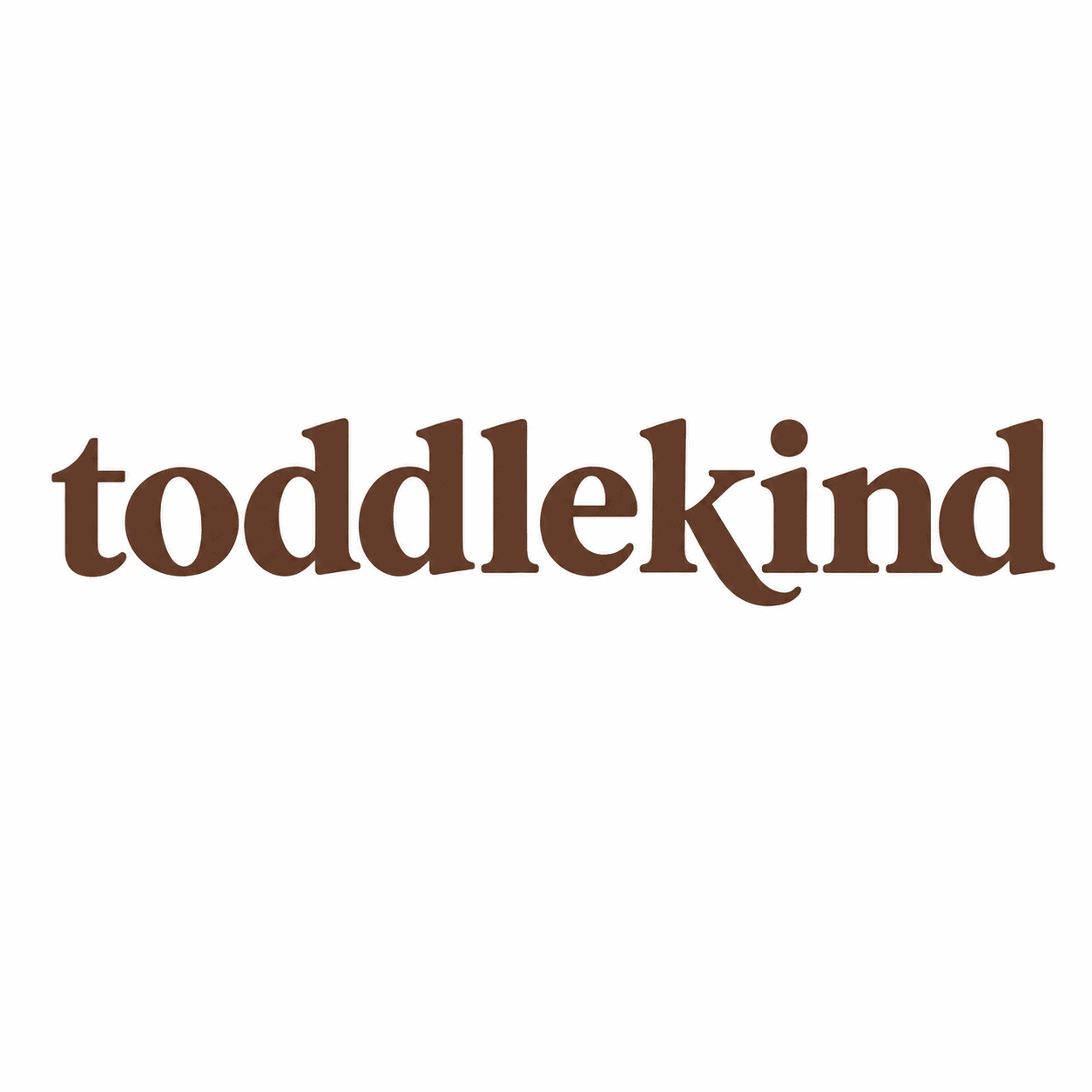 Toddlekind brown wordmark logo on a white background.