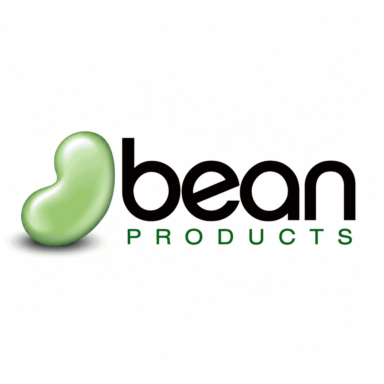 Bean Products green bean-shaped logo on a white background.