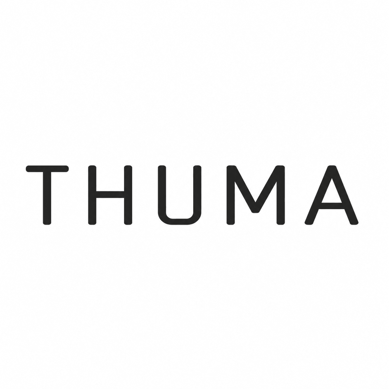 Black THUMA wordmark on a white background.